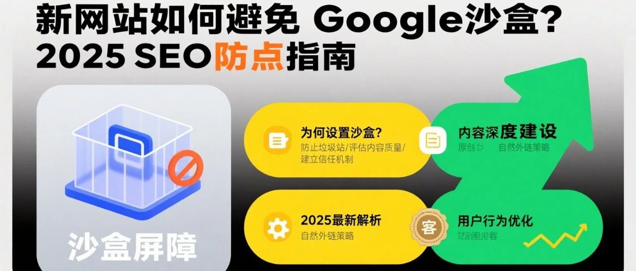 新网站如何避免进入Google沙盒？2025年最新SEO防坑指南