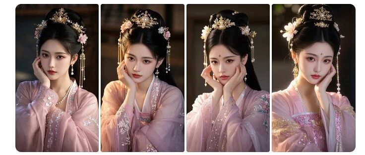 古风壁纸丨手托香腮幽影里，温婉高贵韵不凡