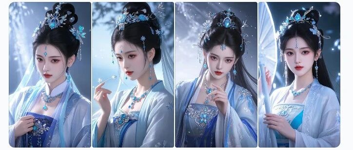 古风头像丨霓裳羽衣映月光，华彩珠宝耀四方。