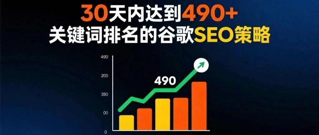 谷歌SEO，新站30天，490+关键词排名，策略！